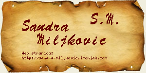 Sandra Miljković vizit kartica